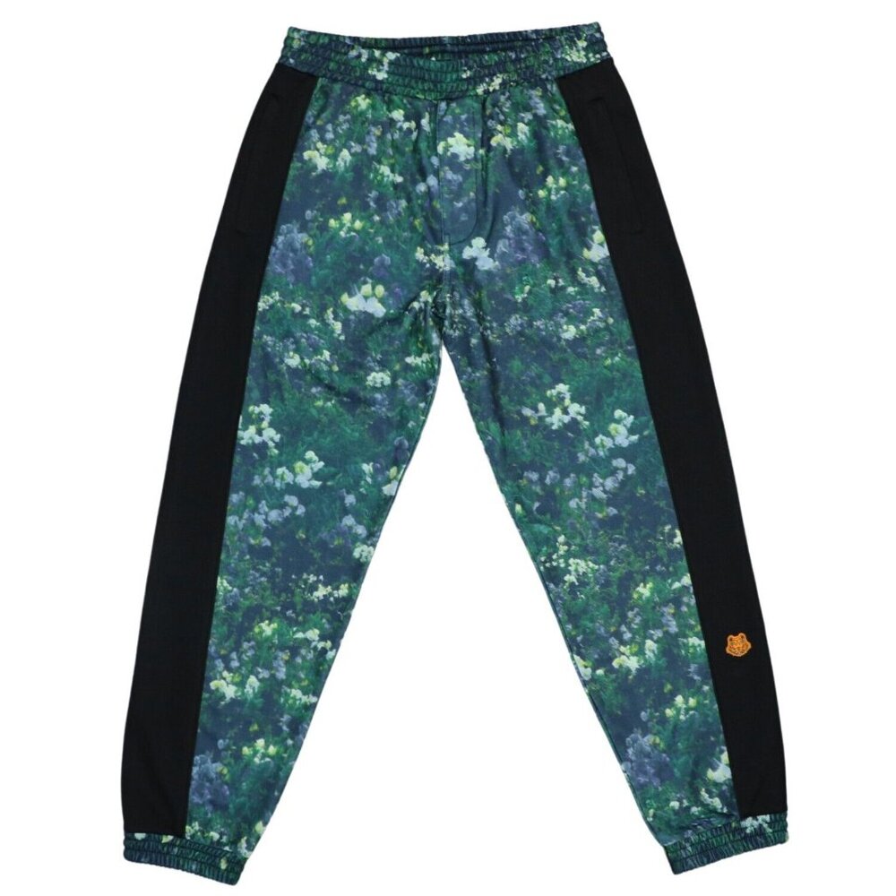 Kenzo Floral Print Side Stripe Drawstring Waist Jogger Men's Track Pants M NWT